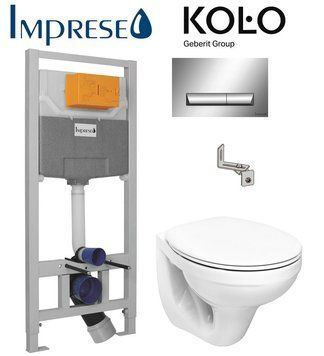 Комплект инсталляции Imprese i8120 с унитазом Kolo Idol M1310000U с сиденьем полипропилен 151284 фото