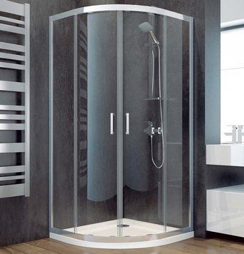 Душова кабіна Besco Modern 80x80 (MP-80-185-G) хромований профіль/скло grigio 379673 фото
