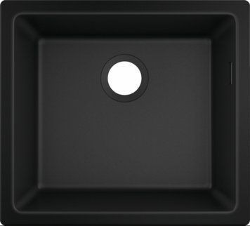 Гранитная мойка Hansgrohe S510-U450 GS 43431170 (чёрный графит) 305053 фото