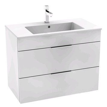Тумба с умывальником Jika Cube 80см (H4537621763001) белая 127729 фото