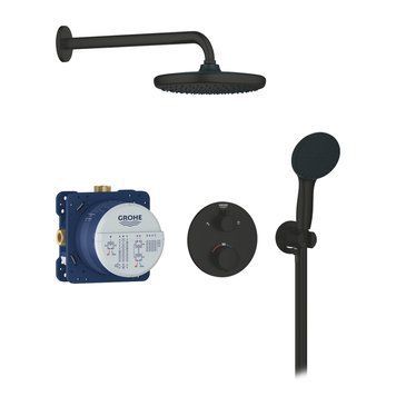 Душевая система Grohe Precision QuickFix 348832430 с термостатом (черный матовый) 872718 фото