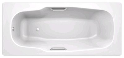Ванна сталева Koller Pool Atlantica 180x80 см с anti-slip + ніжки + ручки 142422 фото