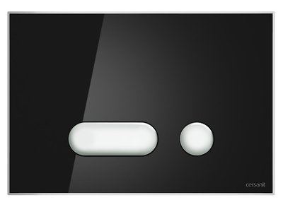 Смывная клавиша Cersanit Intera S97-023 (чёрное стекло) 350921 фото
