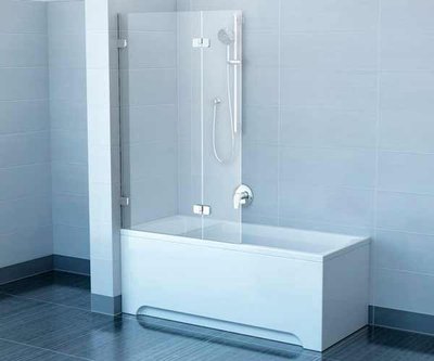 Шторка для ванни Ravak Brilliant BVS2-100 L+B SET хромоване кріплення/скло Transparent (ліва) 151522 фото
