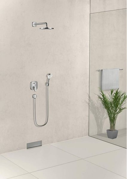 Подключение для душевого шланга Hansgrohe FixFit E 26457340 (матовый чёрный хром) 417787 фото