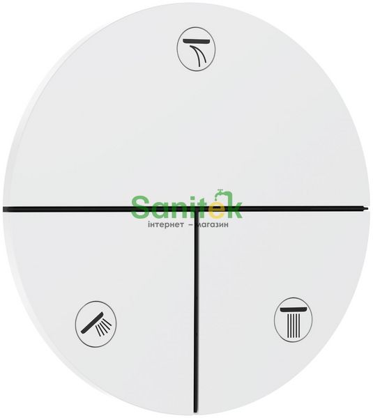 Переключающий вентиль Hansgrohe ShowerSelect Comfort S 15558700 на 3 потребителя (белый матовый) 694189 фото