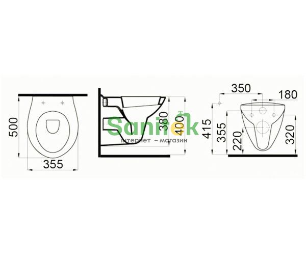 Унітаз підвісний Idevit Samanyolu Rimless 1004-0616 167105 фото