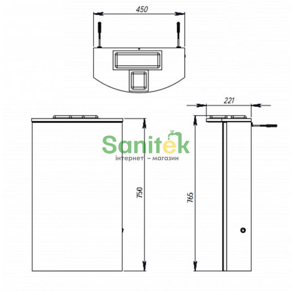 Дзеркало для ванної кімнати Ювента Slavuta SlMC1-45 (біле) 236054 фото