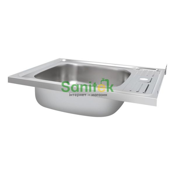 Кухонна мийка Lidz 5060 Satin 0,6 мм (LIDZ506006SAT) накладна 384973 фото