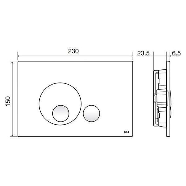 Смывная клавиша Oli Globe 152952 чёрная Soft-Touch 268888 фото