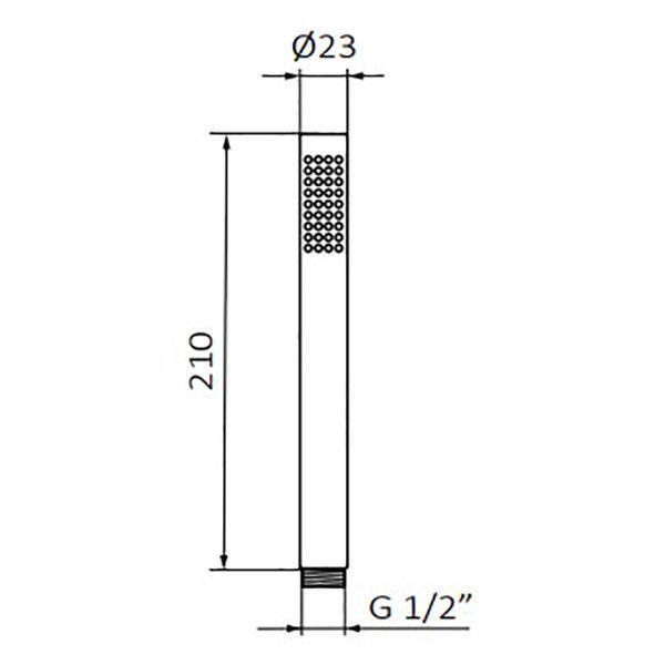 Душевая лейка GRB Hydro 00060055 (медь) 955506 фото
