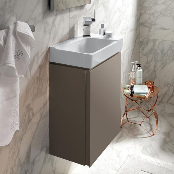Тумба с умывальником Geberit Xeno&sup2; 40 см (500.502.00.1/500.529.01.1) серый матовый 519396 фото