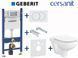 Комплект инсталляции Geberit Duofix 458.126.00.1+115.107.11.1 с унитазом Cersanit Zip Simple On S701-567 с сиденьем Soft Closing