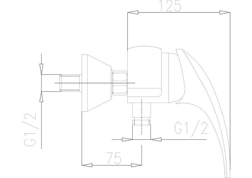 Смеситель для душа Armatura (KFA) Ametyst 406-010-00 (хром) 106026 фото