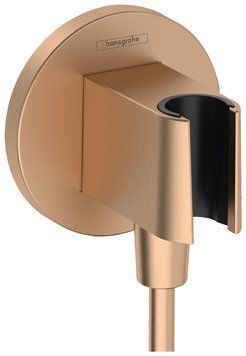 Подключение для душевого шланга Hansgrohe FixFit S 26888140 с держателем (бронза матовый) 547706 фото