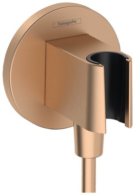 Підключення для душового шлангу Hansgrohe FixFit S 26888140 з утримувачем (бронза матова) 547706 фото