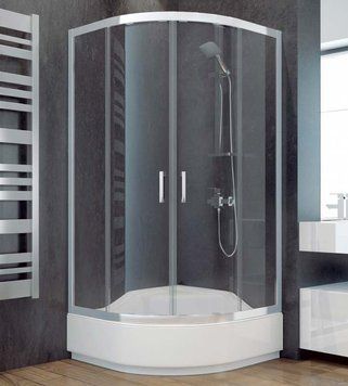 Душова кабіна Besco Modern 80x80 (MP-80-165-G) хромований профіль/скло grigio 379674 фото