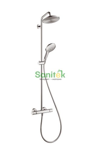 Душевая система Hansgrohe Raindance Select S 240 1jet Showerpipe 27115000 с термостатом (хром) 91637 фото
