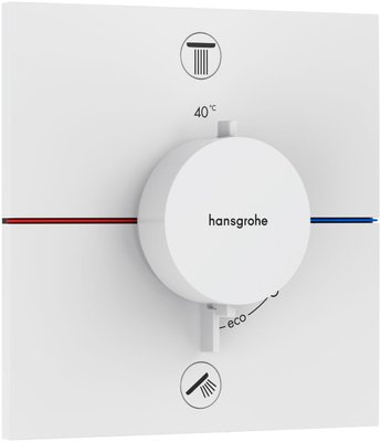 Змішувач для ванни и душа Hansgrohe ShowerSelect Comfort E 15578700 скрытого монтажа с термостатом (белый матовый) 694229 фото