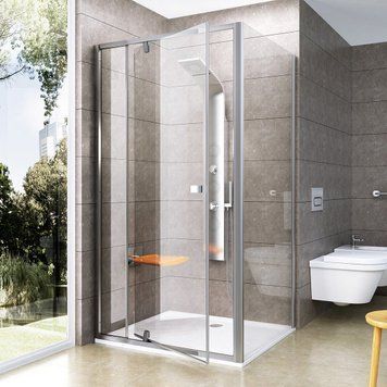 Душевая кабина Ravak Pivot PDOP2+PPS 110x90 (03GG0U00Z1+90G70U00Z1) сатиновый профиль/стекло Transparent 279742 фото