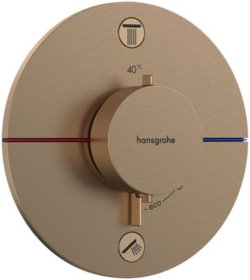 Змішувач для ванни и душа Hansgrohe ShowerSelect Comfort S 15556140 скрытого монтажа с термостатом (бронза) 694181 фото
