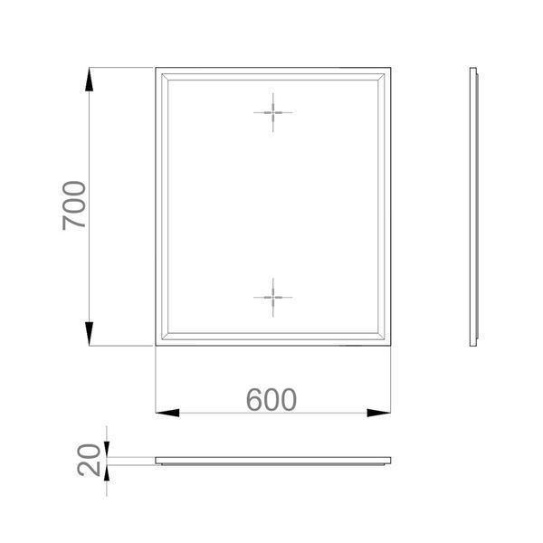 Дзеркало для ванної кімнати Sanwerk Simpli Air 60х75см (MV0000739) венге 137944 фото