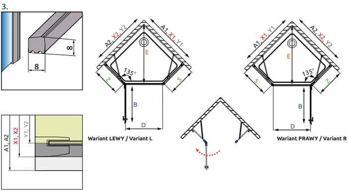Бічна стінка Radaway Essenza New PTJ 100x80 (385055-01-01) профіль хром/скло прозоре 207978 фото