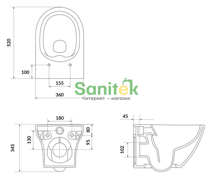 Унитаз подвесной Cersanit Larga Clean On (В572) S701-608 с сиденьем Slim Soft Close (дюропласт) белый матовый 955602 фото