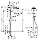 Душевая система Hansgrohe Crometta 160 1jet Showerpipe EcoSmart 27265400 с термостатом (белый/хром) 129525 фото 2