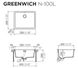 Гранітна мийка Schock Greenwich N-100 L Cristadur Carbonium 90 (60166090) 144822 фото 2