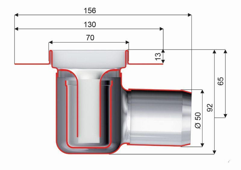 Душевой трап Aco ShowerDrain C-line 408716 (785 мм) 237145 фото