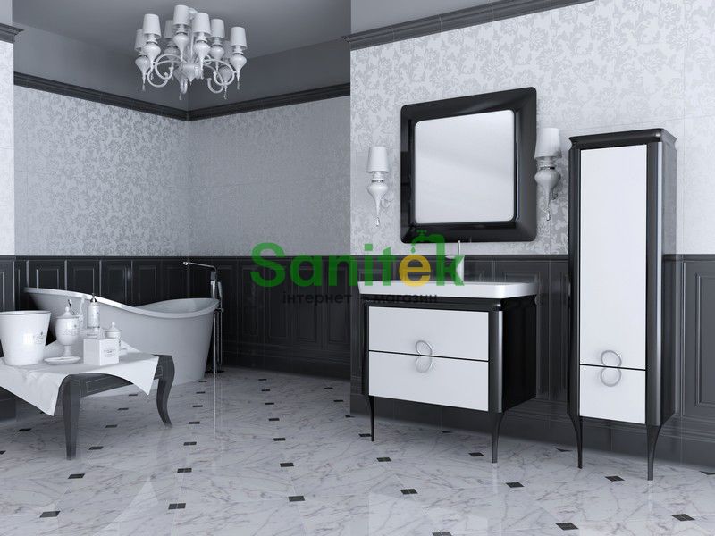 Зеркало для ванной комнаты Ювента Ticino TcМ-80 black (чёрное) 123700 фото