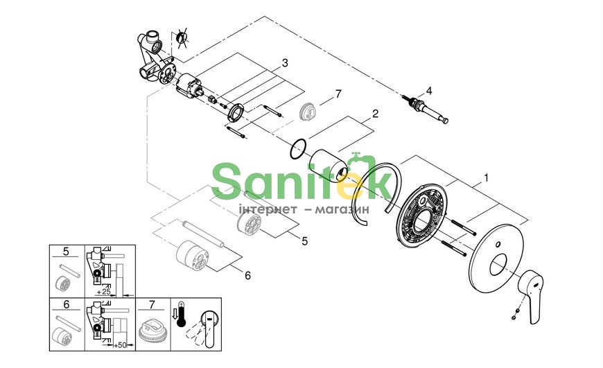 Душова система Grohe Grohtherm Start UA25183007 (хром) 695354 фото