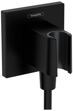 Підключення для душового шлангу Hansgrohe FixFit E 26889670 з тримачем (чорний матовий) 547713 фото