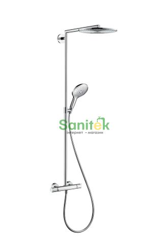 Душевая система Hansgrohe Raindance Select S 300 1jet Showerpipe 27114000 с термостатом (хром) 91638 фото