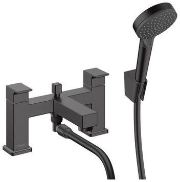 Змішувач для ванни Hansgrohe Vernis Shape 71462670 на край ванны (чёрный матовый) 491617 фото