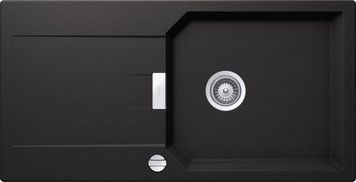 Гранітна мийка Schock Manhattan D-100 L Cristalite Nero 13 (22056013) 145895 фото