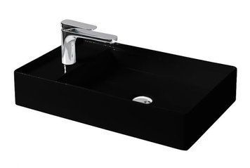 Умивальник ArtCeram Scalino 60x38 см SCL003 17;00 (чорний матовий) 221735 фото