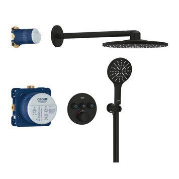 Душевая система Grohe Grohtherm SmartControl 34863KF0 с термостатом (фантомный чёрный) 872709 фото