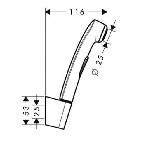 Гигиенический душ Hansgrohe 96907340 (чёрный матовый хром) 417803 фото