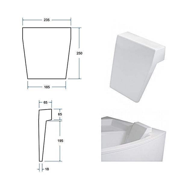 Подголовник для ванны Besco Modern ZWM 371517 фото