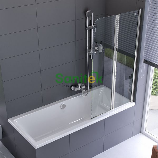 Шторка для ванны Excellent Axel (KAAX.1309.800.PR) профиль хром/стекло прозрачное, правая 271300 фото