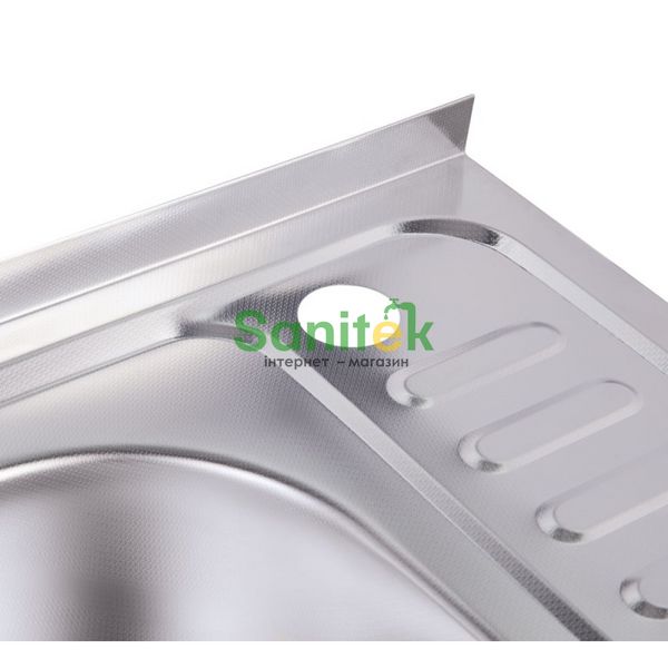 Кухонна мийка Lidz 6050-L Decor 0,6 мм (LIDZ6050L06DEC) накладна ліва 384982 фото