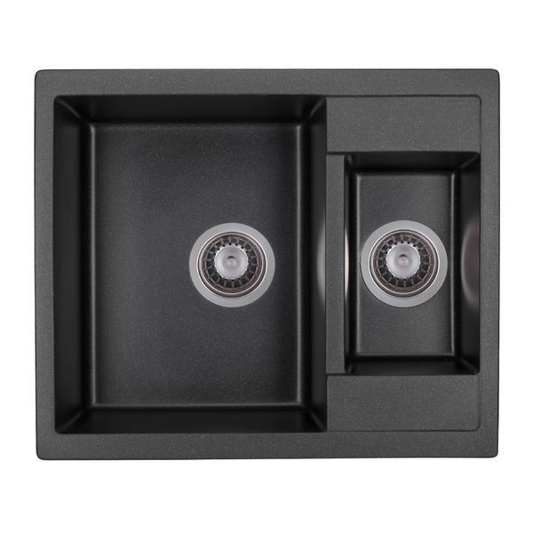 Гранітна мийка Granado Samora (black shine) 146825 фото