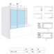 Шторка для ванны Excellent Axel (KAAX.1309.800.PR) профиль хром/стекло прозрачное, правая 271300 фото 3