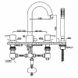 Змішувач для ванни Jaquar Florentine FLR-CHR-5277N на 4 отвори (хром) 273493 фото 2