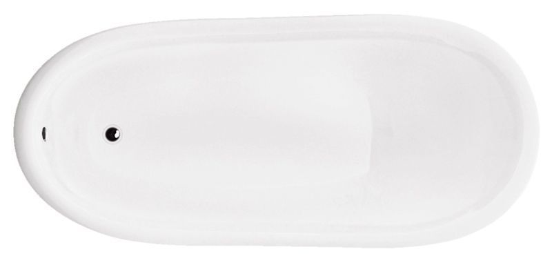 Ванна акриловая Besco Otylia 170x77 (WKO-170W+CZ) отдельностоящая с чёрными ножками 571206 фото