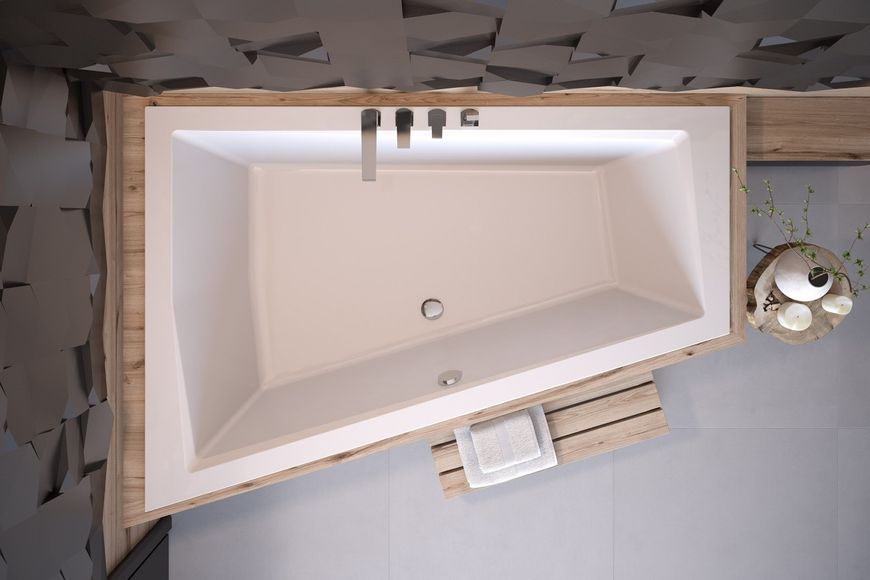 Ванна акрилова Besco Intima Duo 180x125 (WAID-180-NL) без ніжок ліва 428372 фото