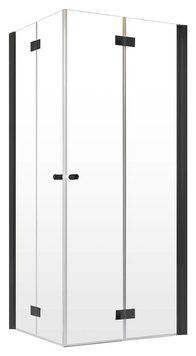 Душова кабіна Radaway Nes Black KDD B 100x80 R (10024100-54-01R+10024080-54-01L) чорний профіль/скло прозоре 281622 фото