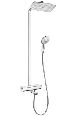 Душевая система Hansgrohe Raindance Select E 360 Showerpipe 27113400 с термостатом (белый/хром) 91639 фото